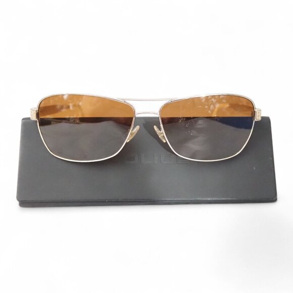 Jimmy Choo CRIS/S Navigator Pilot Style Sunglasses 3YGJD Gold/Snake 57mm - Picture 11 of 12